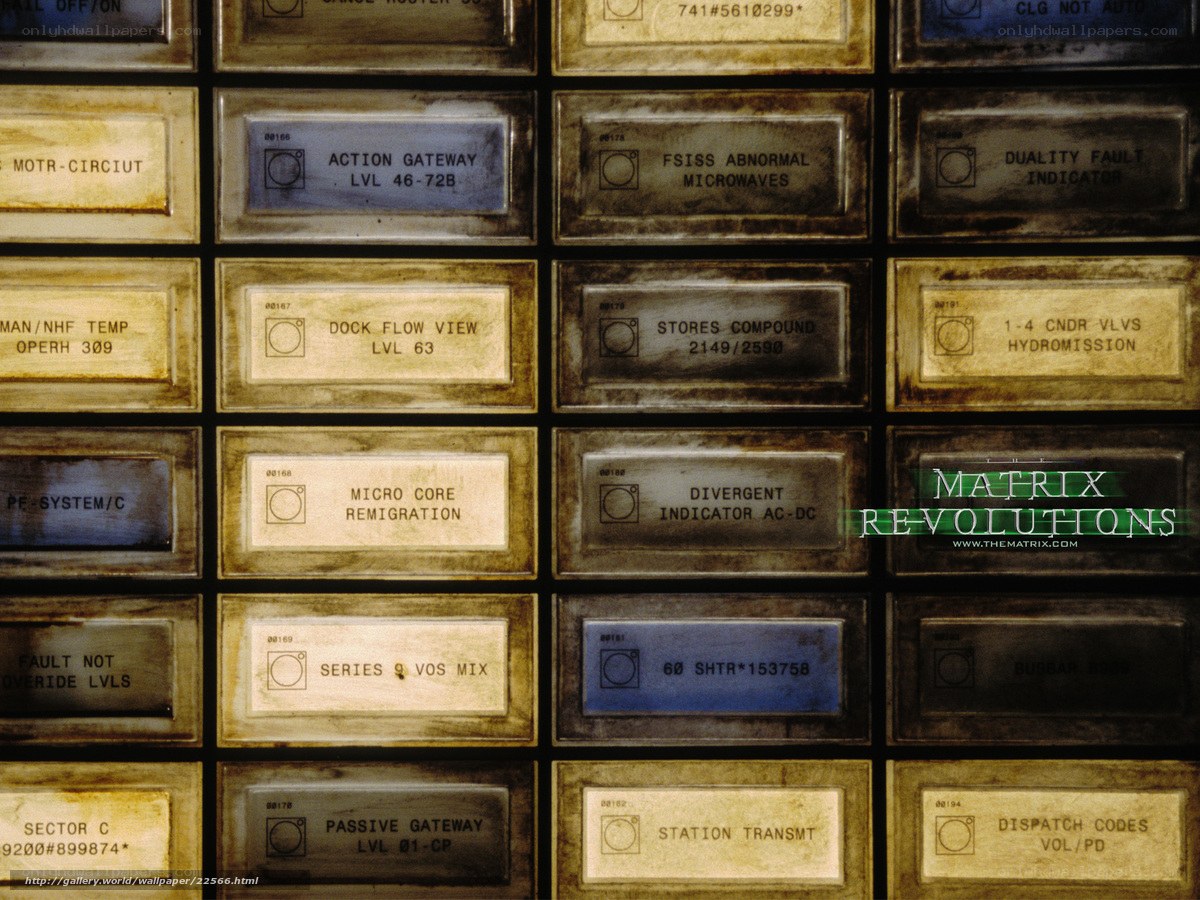 Matrix Revolutions control panels