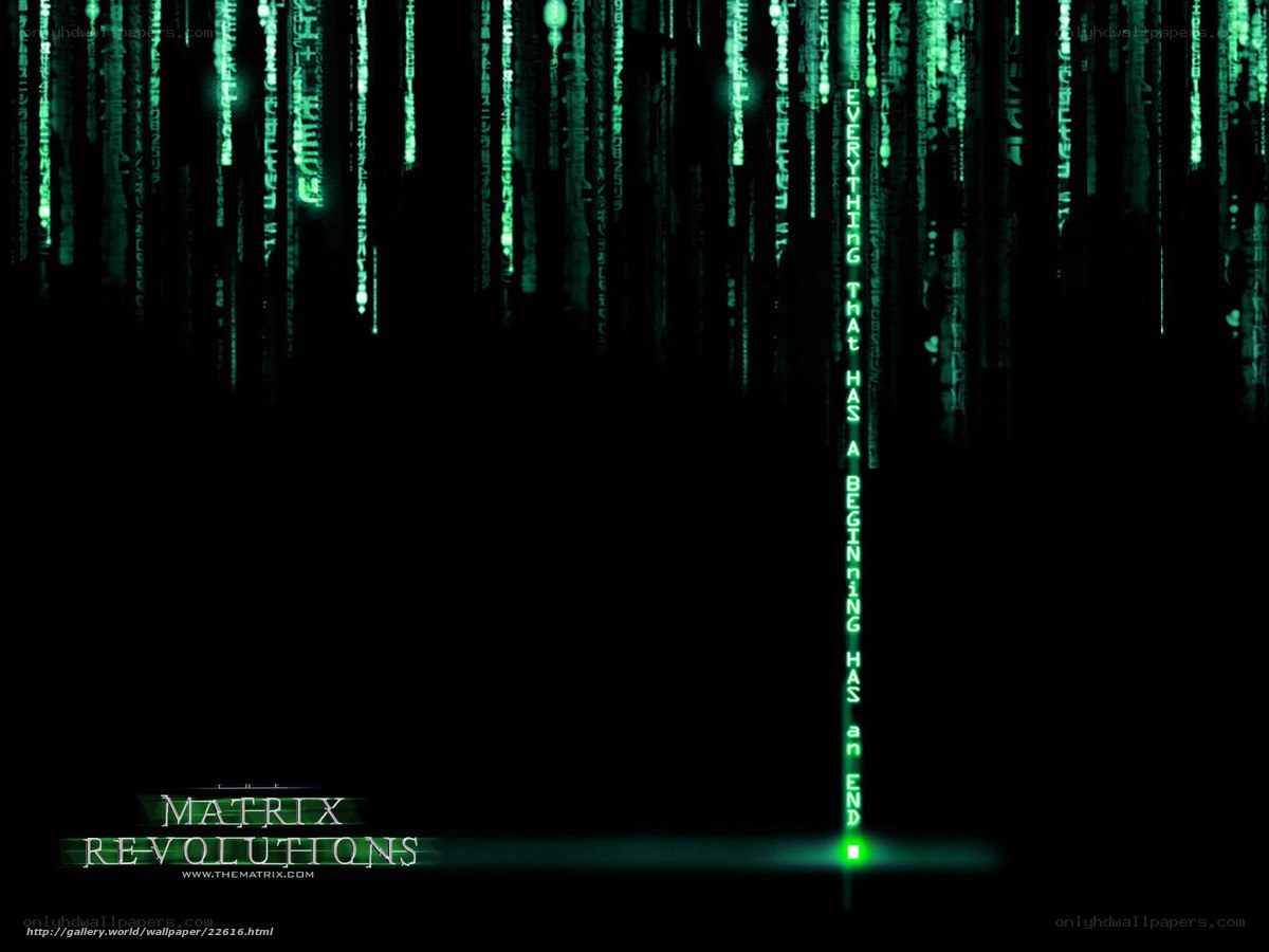 Matrix Revolutions digital rain