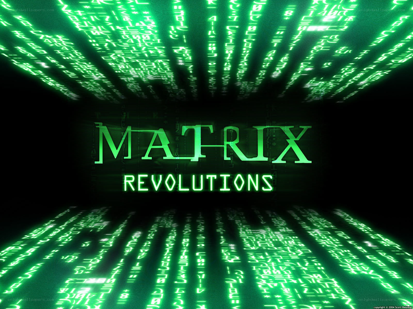 Matrix Revolutions title screen