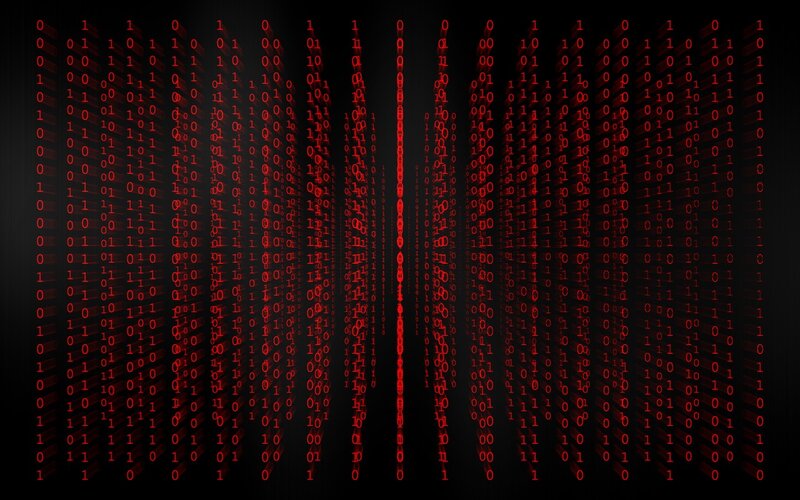 Matrix-style binary code