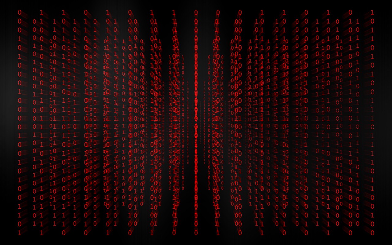 Matrix-style binary code