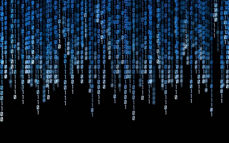 Matrix-style binary code