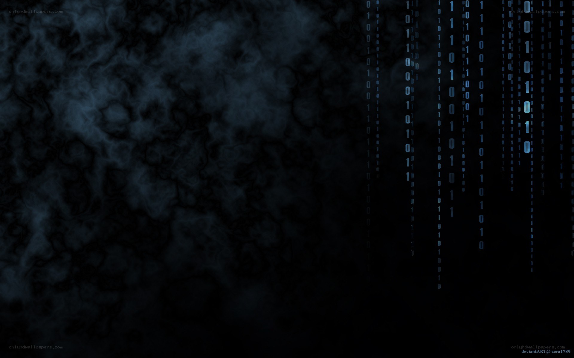 Matrix-style binary rain