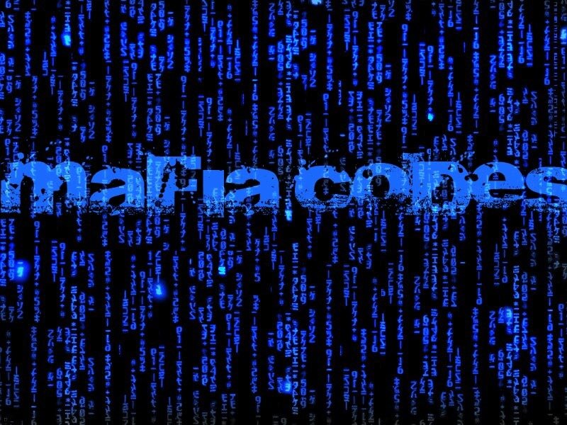 Matrix-style Code Rain — Blue