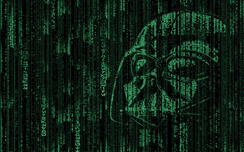 Matrix-style Darth Vader