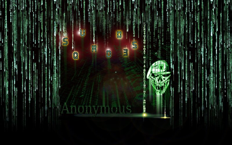 Matrix-style digital art with skull