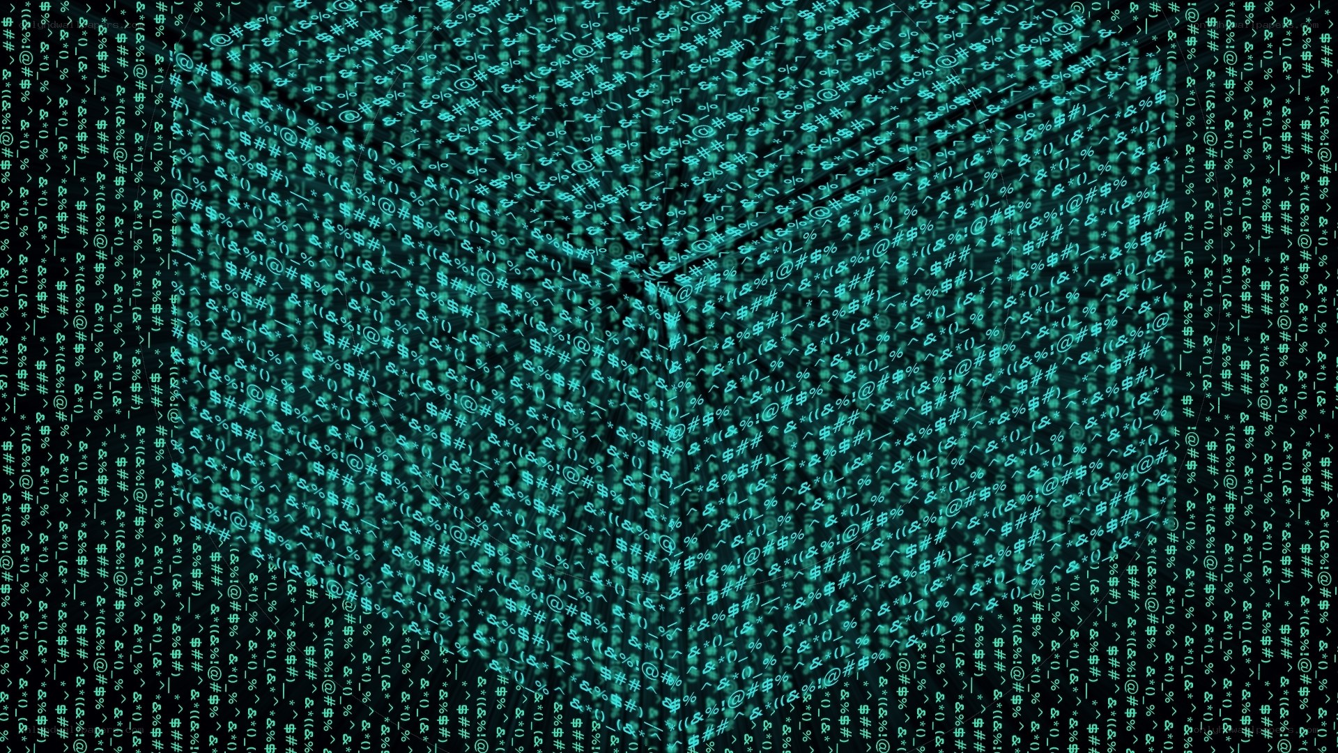 Matrix-style digital code cube