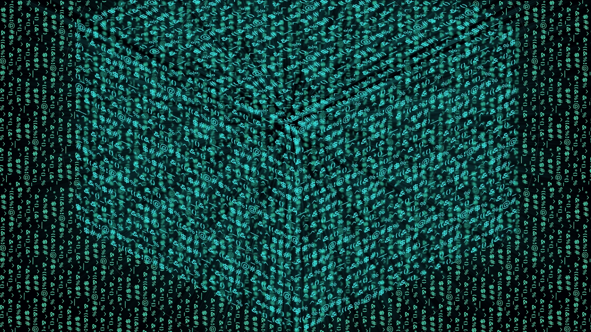 Matrix-style digital code cube