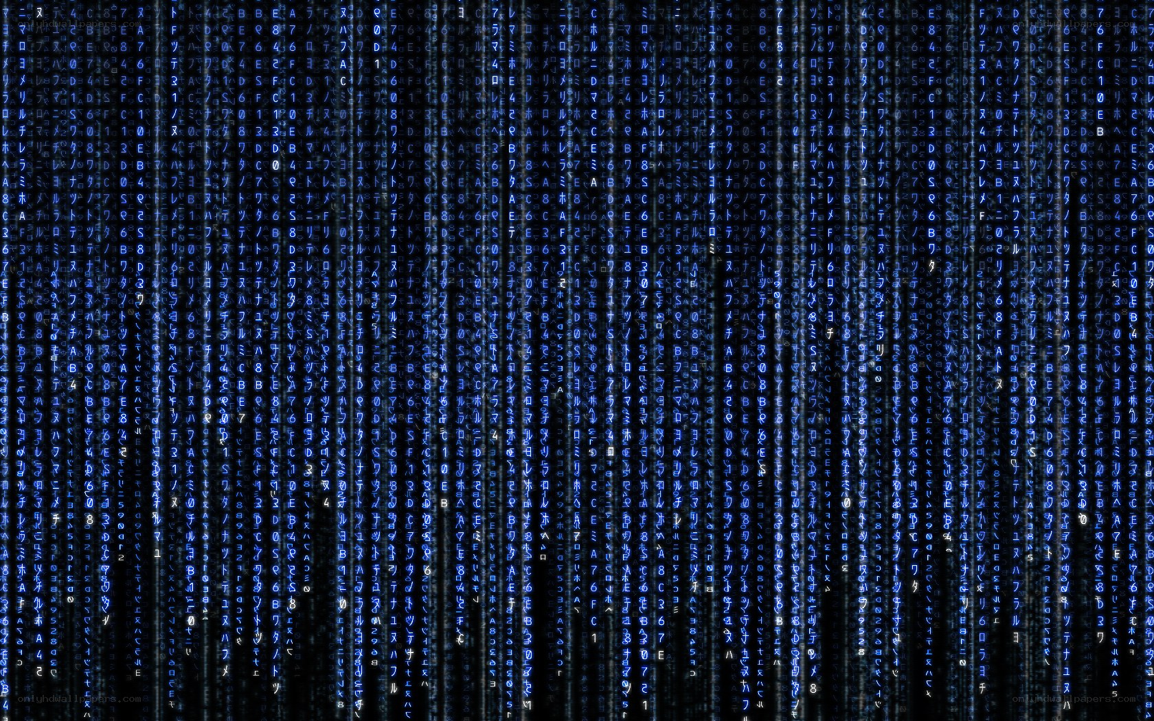 Matrix-style digital rain