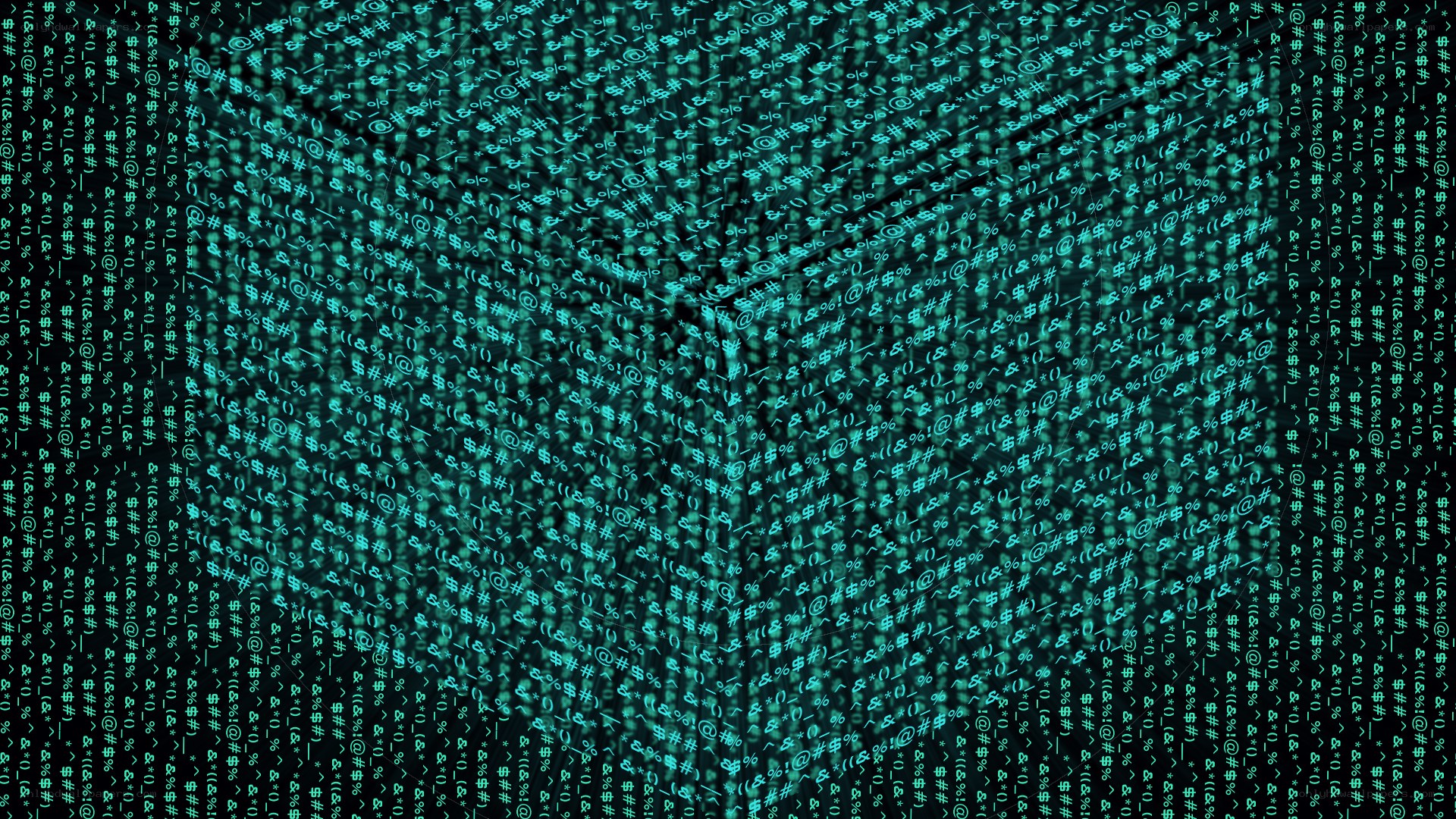 Matrix-style digital rain