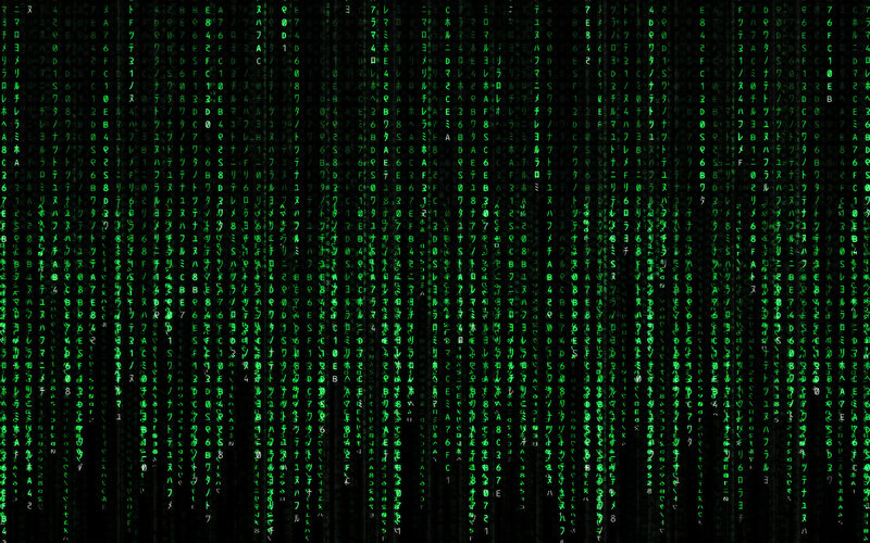 Matrix-style digital rain