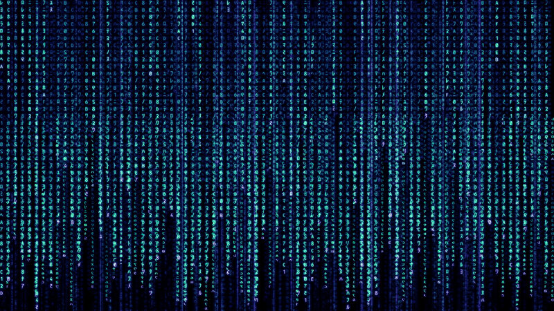 Matrix-style digital rain