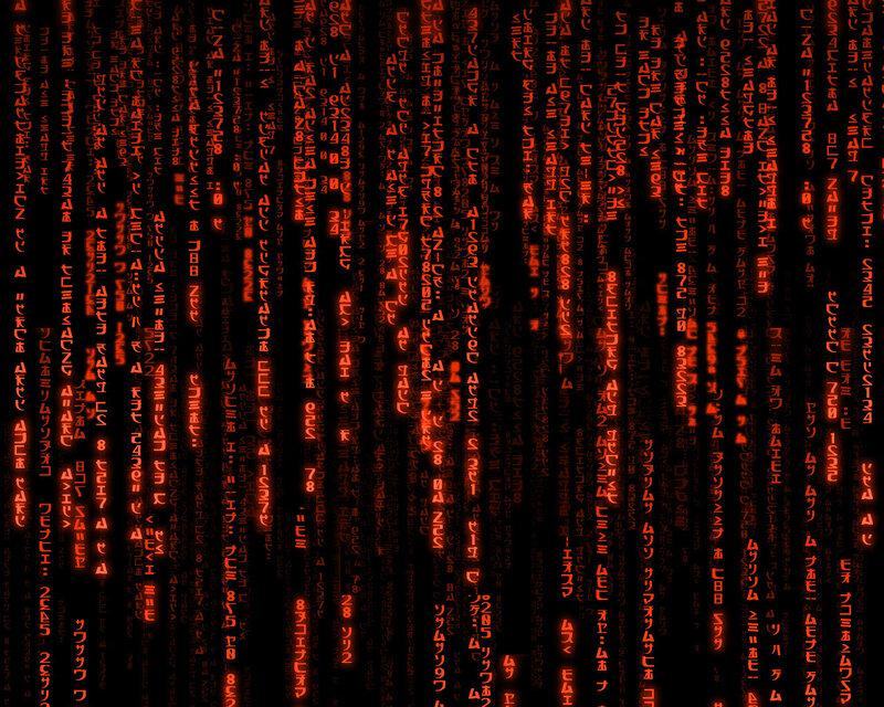 Matrix-style digital rain