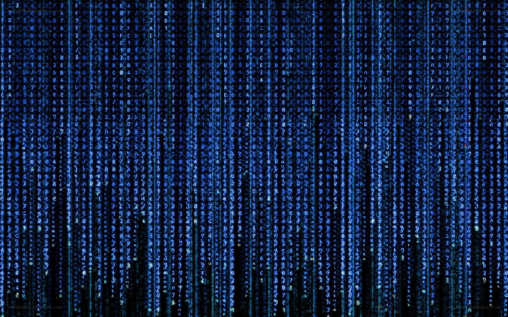 Matrix-style digital rain