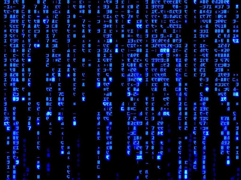 Matrix-style digital rain