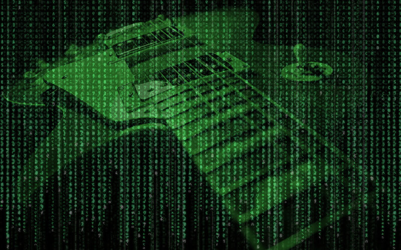 Matrix-style digital rain