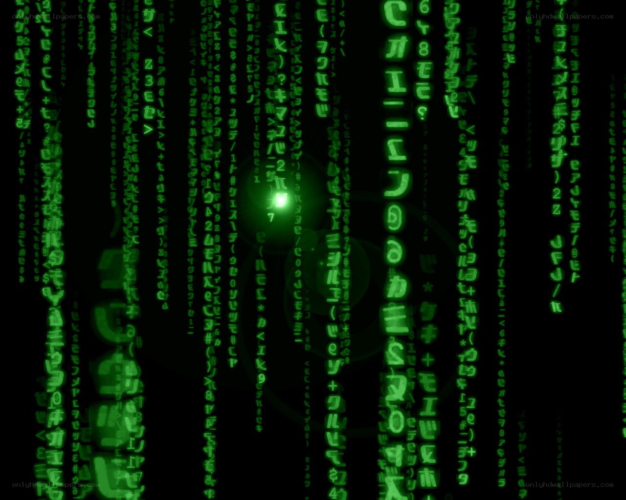 Matrix-style digital rain