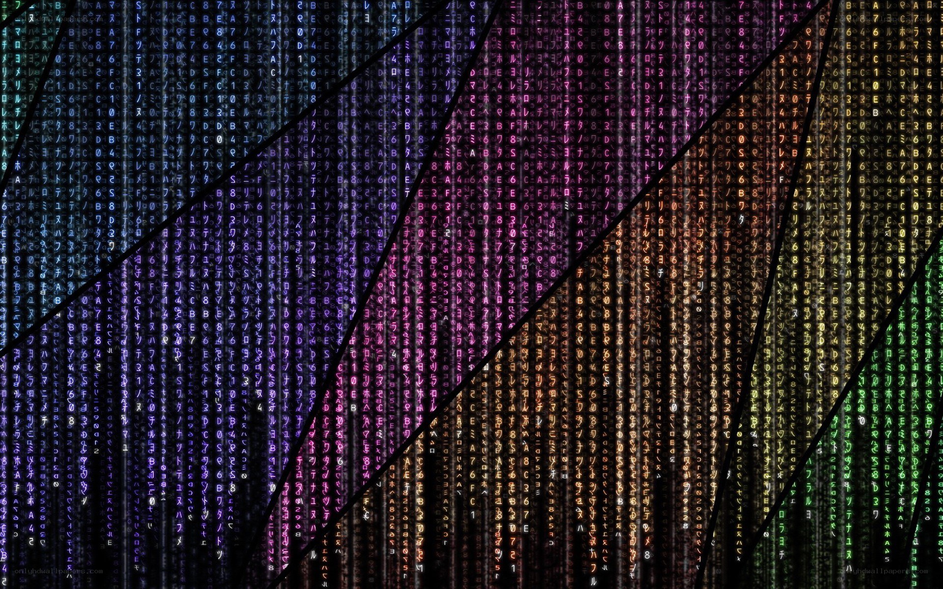 Matrix-style digital rain