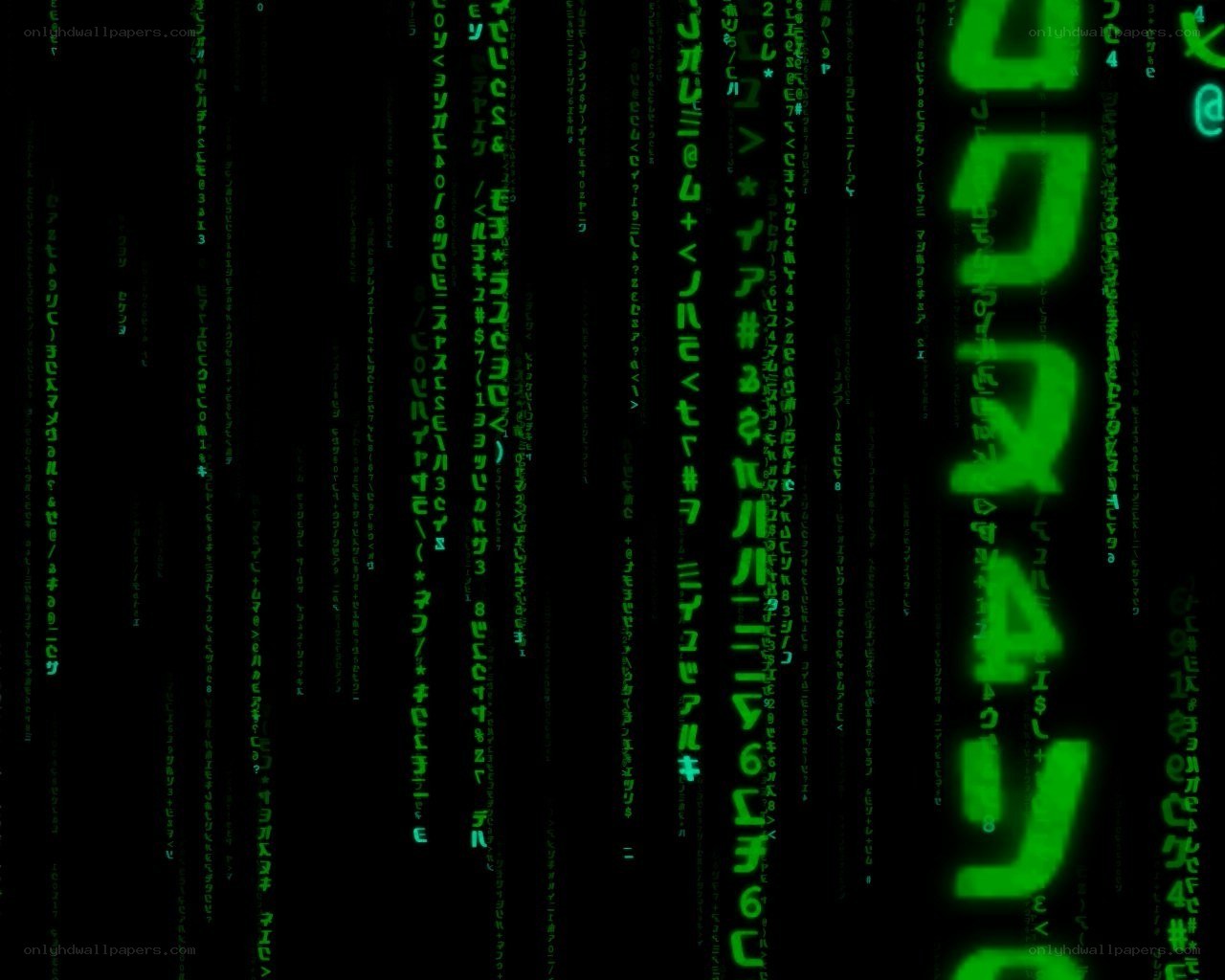 Matrix-style digital rain