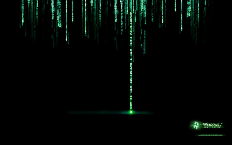 Matrix-style green code rain