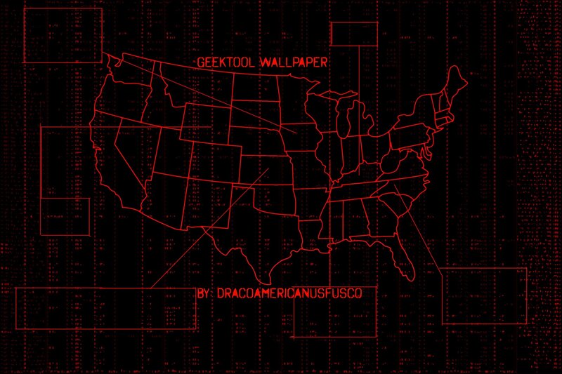 Matrix-style US map wallpaper