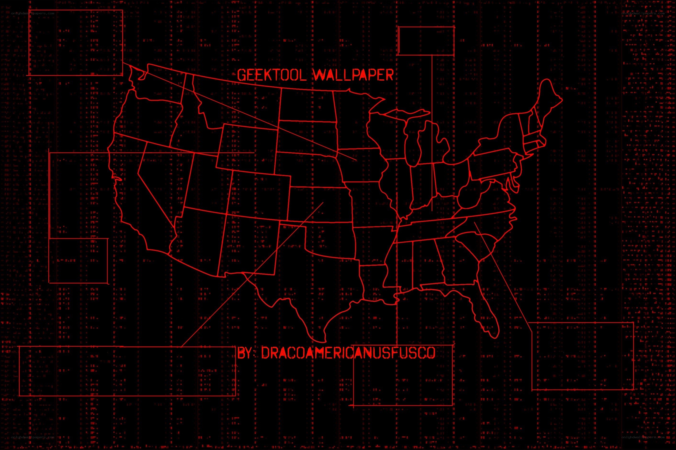 Matrix-style US map wallpaper