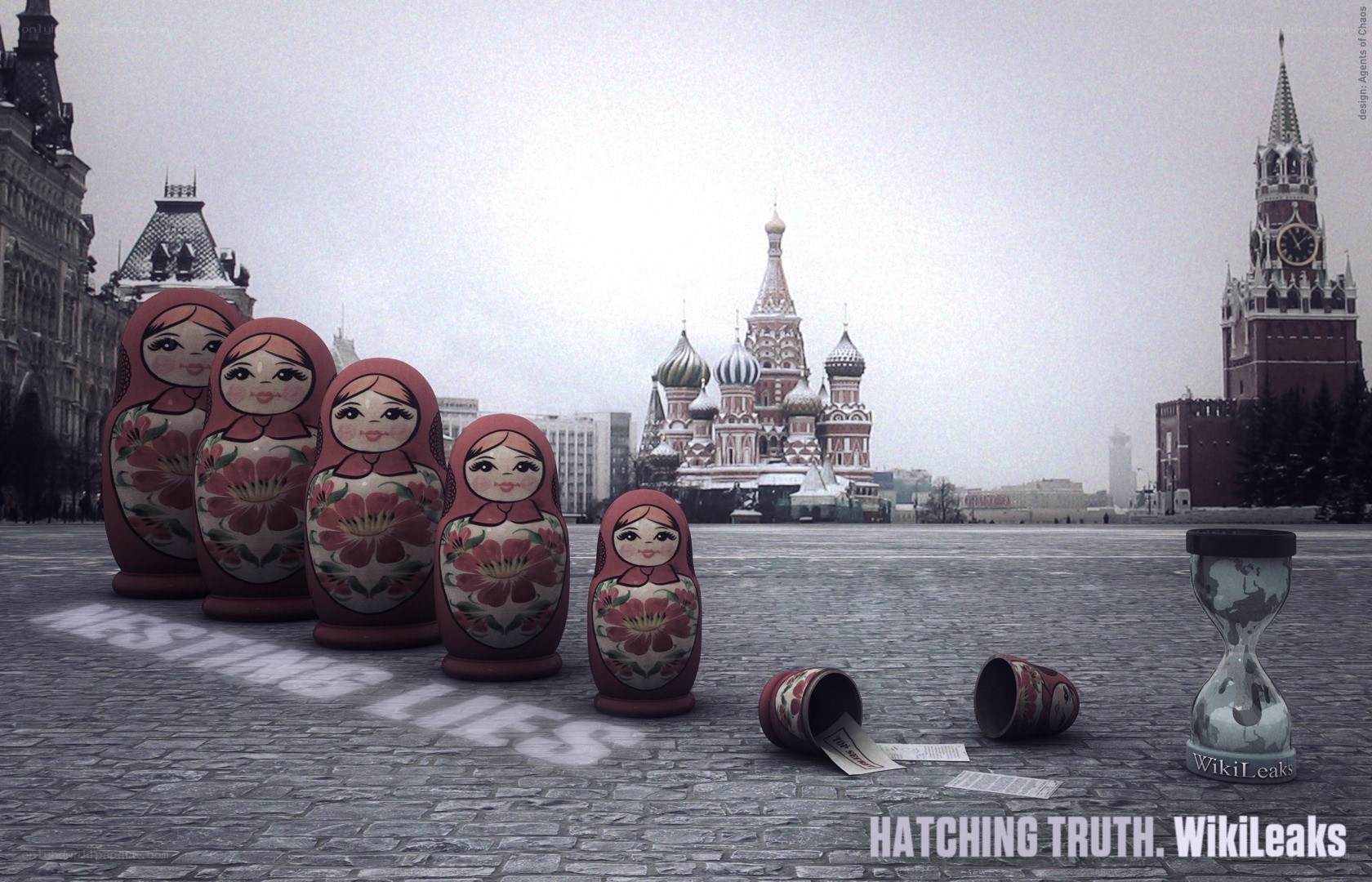 Matryoshka dolls in Red Square