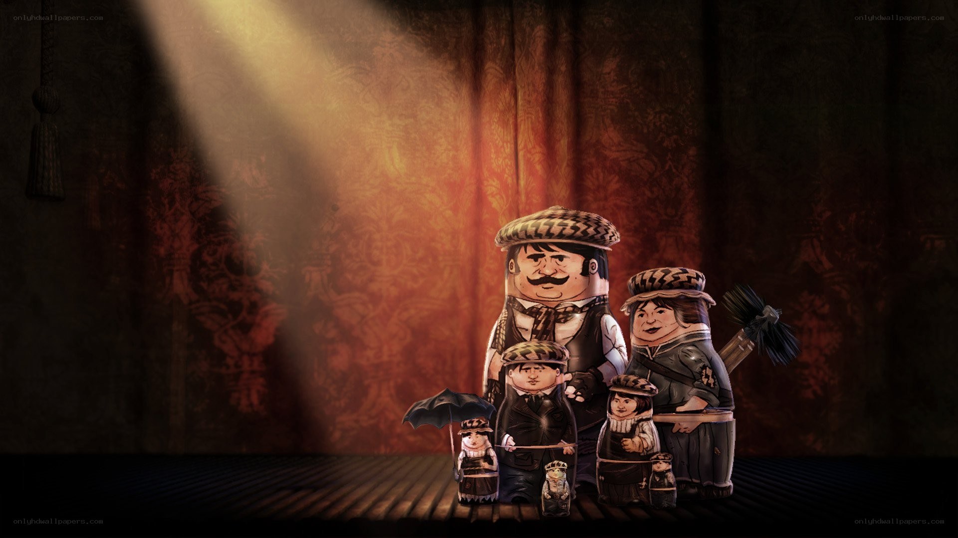 matryoshka dolls on stage