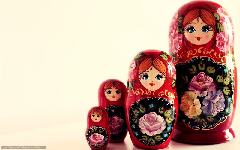 Matryoshka Dolls — Red, Calm, Photograph