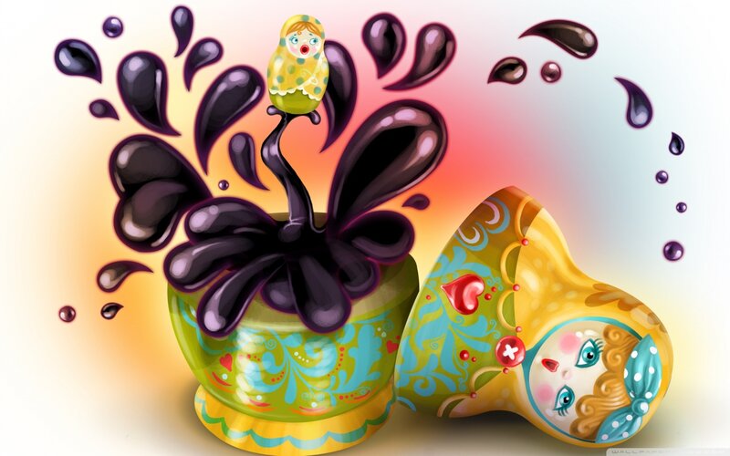 Matryoshka Dolls — Yellow, Playful