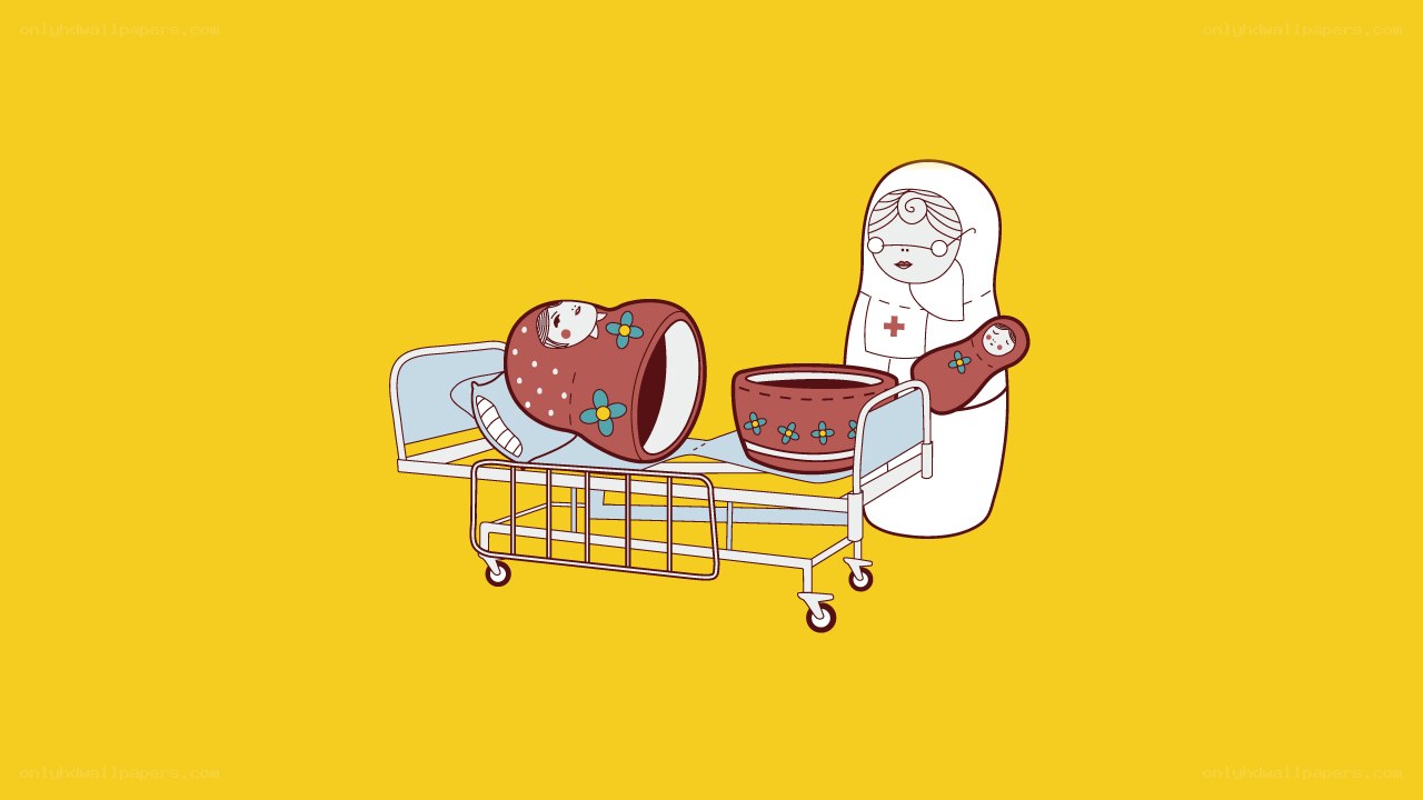 Matryoshka nurse with baby