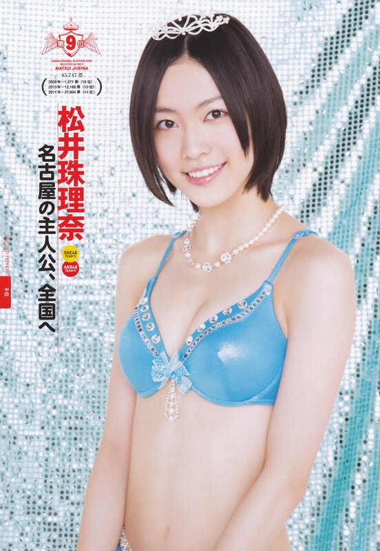 Matsui Jurina in blue lingerie