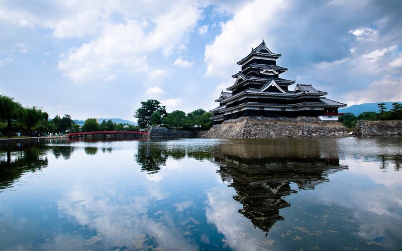 Matsumoto Castle — Blue, Serene, Afternoon, Photograph