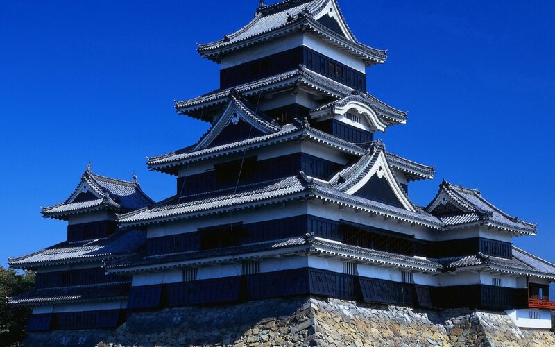 Matsumoto Castle under blue sky