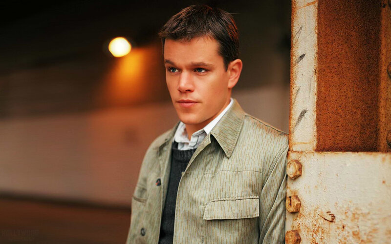 Matt Damon leaning against a wall