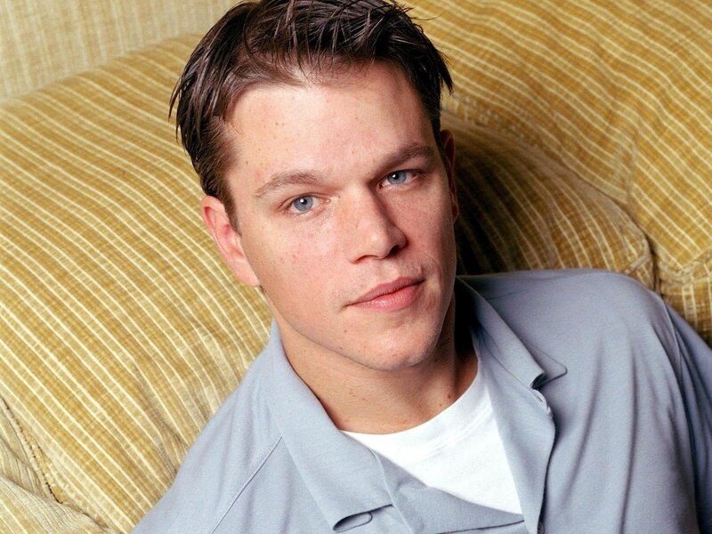 Matt Damon on a couch