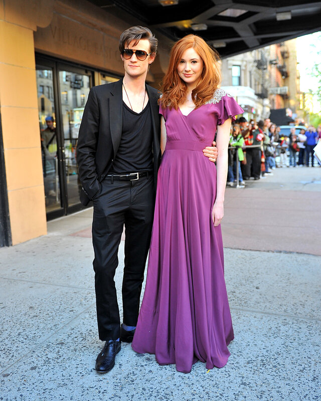 Matt Smith and Karen Gillan at event