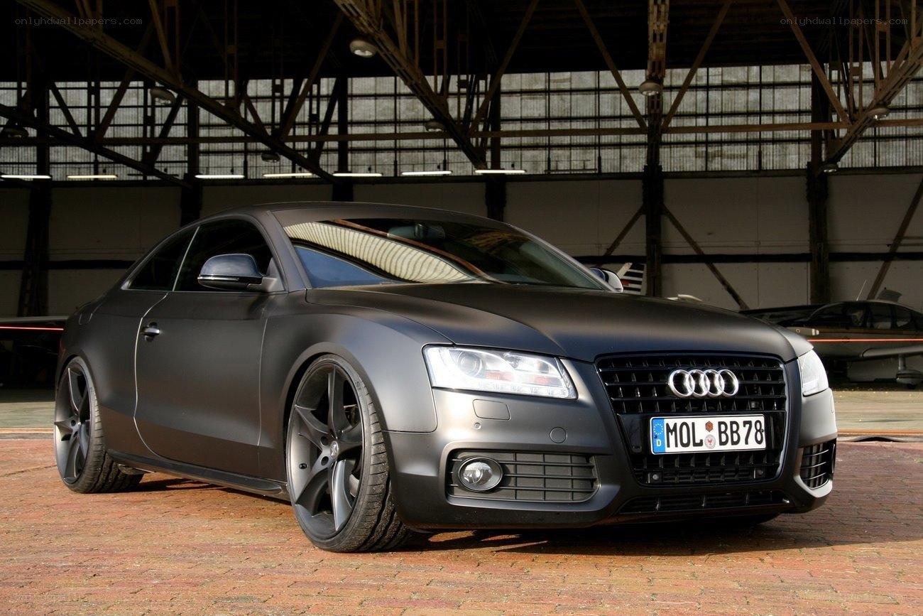 Matte black Audi coupe