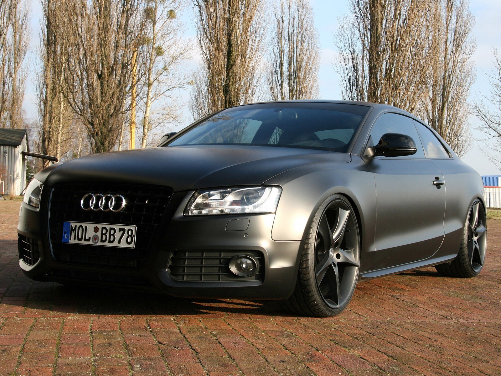 matte black audi coupe