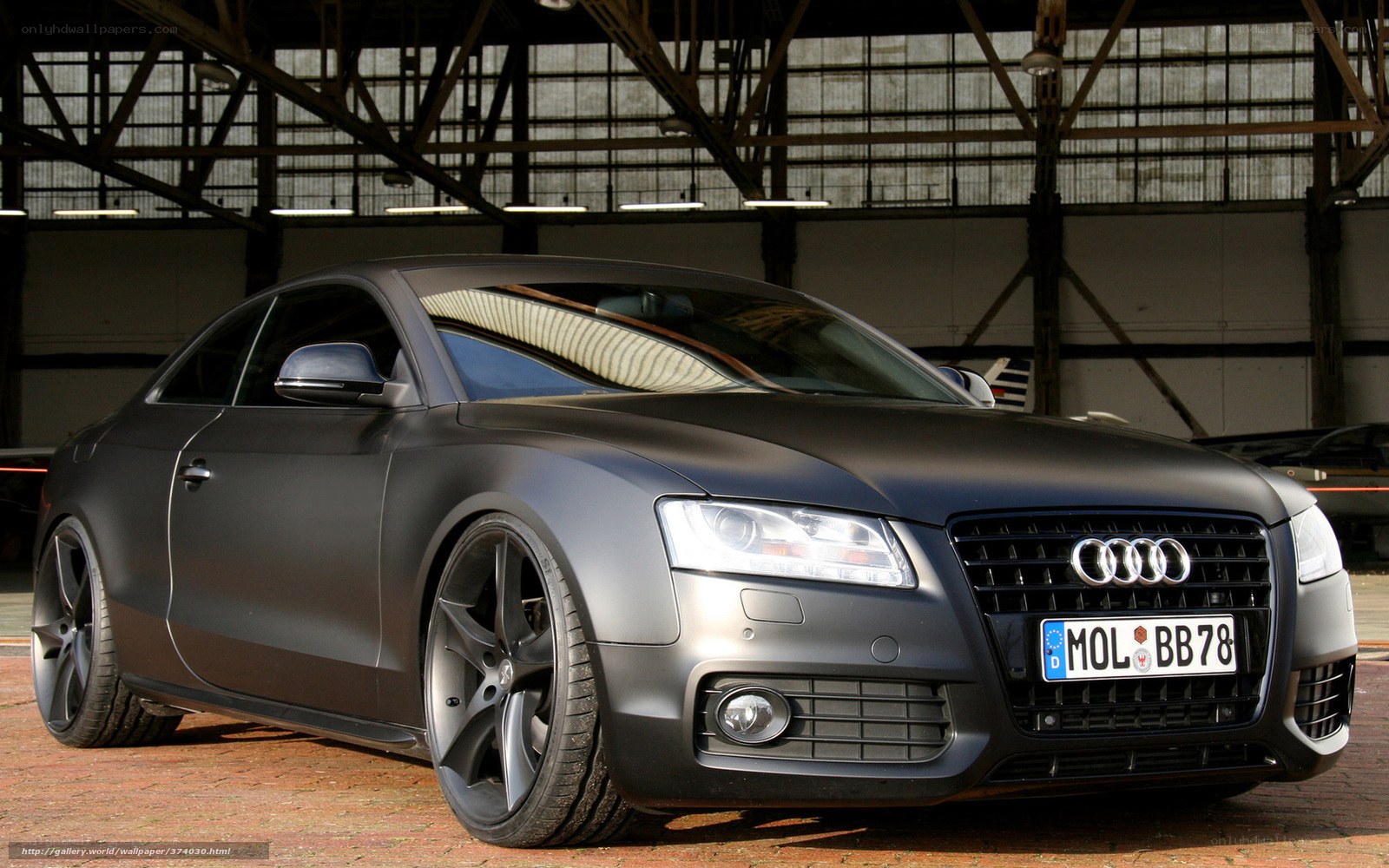 Matte black Audi coupe