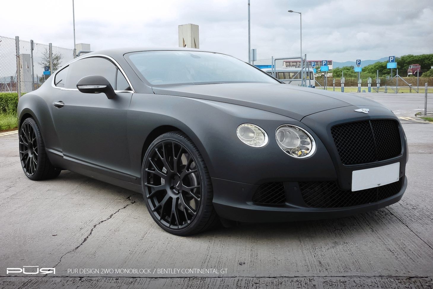 Matte black Bentley Continental GT