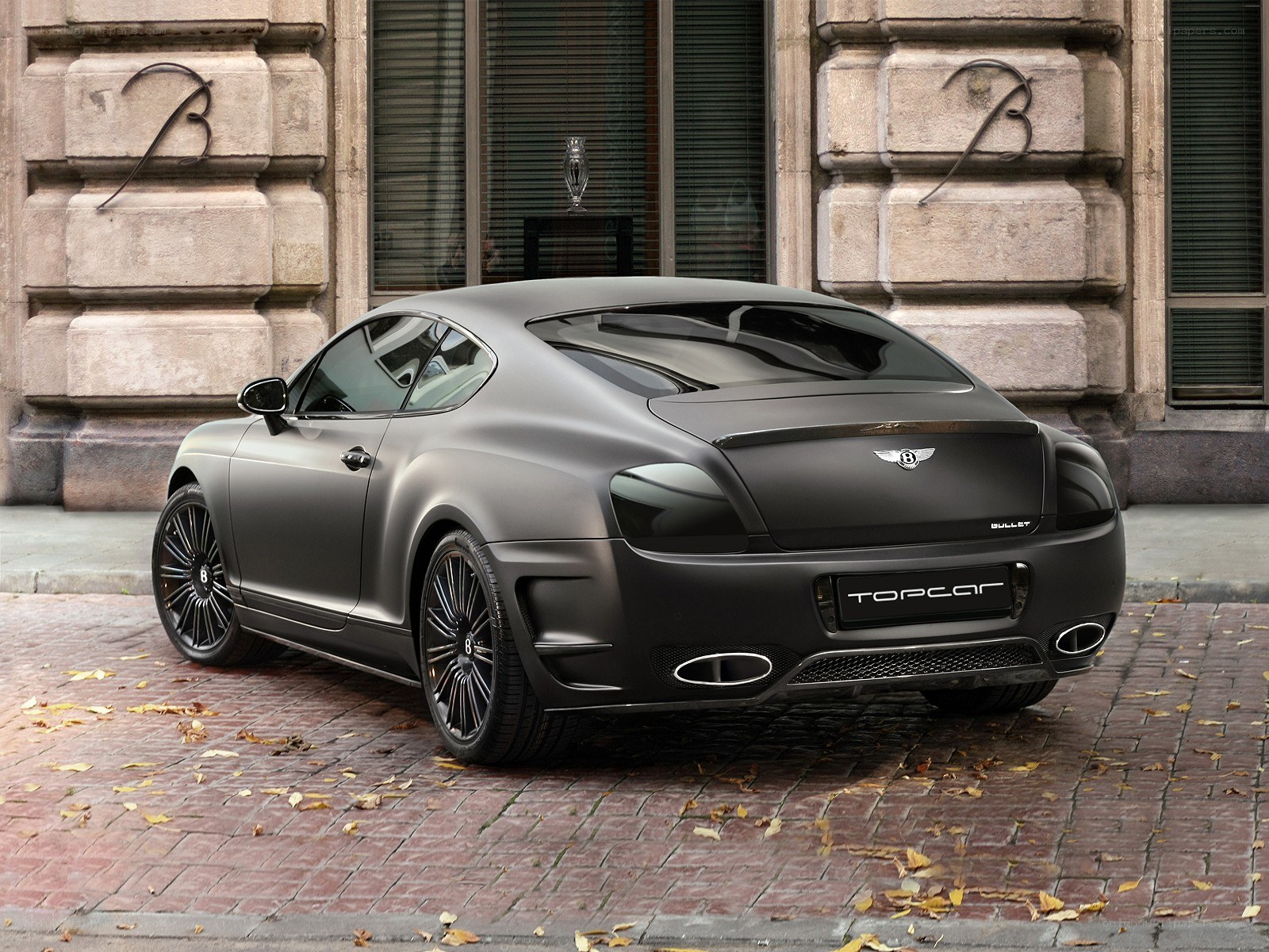 Matte black Bentley coupe