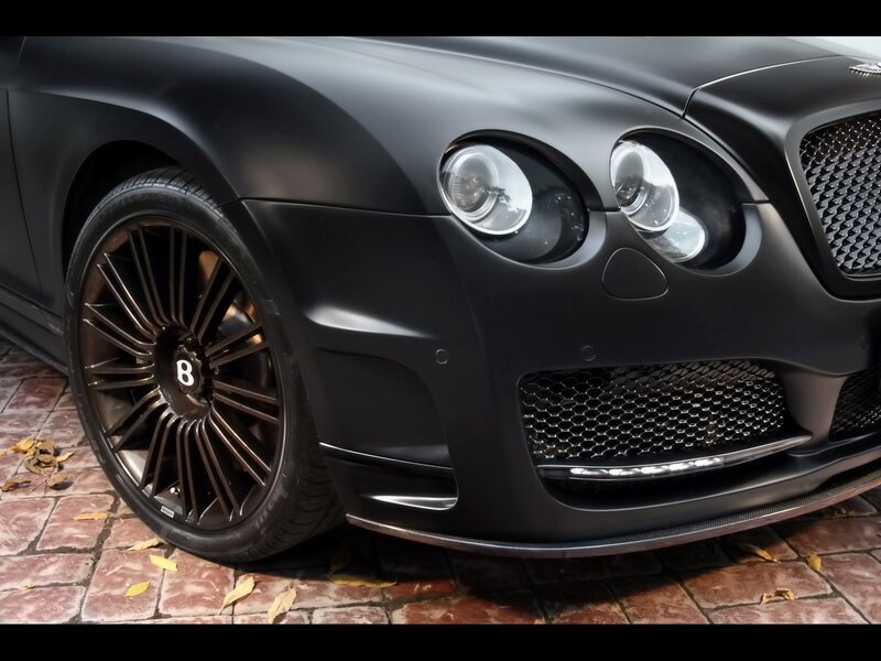matte black bentley front view