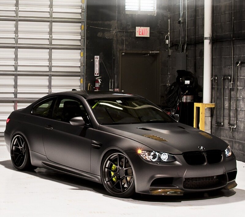 Matte Black BMW Coupe — Gray