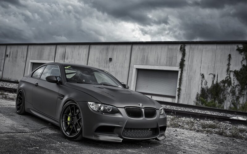 Matte black BMW M3