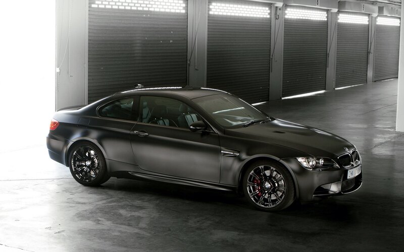 Matte black BMW M3 coupe