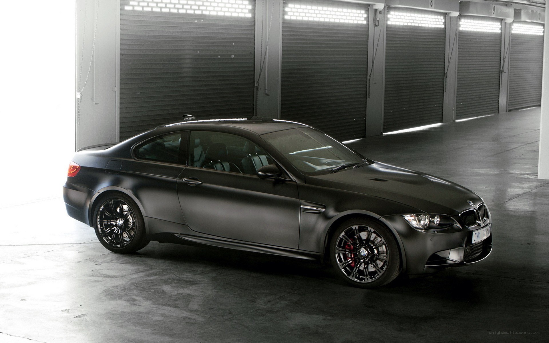 Matte black BMW M3 coupe