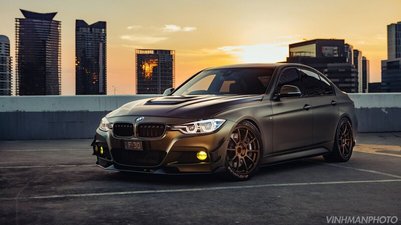 Matte Black BMW Sedan