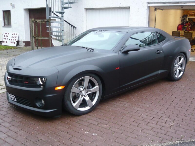 Matte black Camaro SS