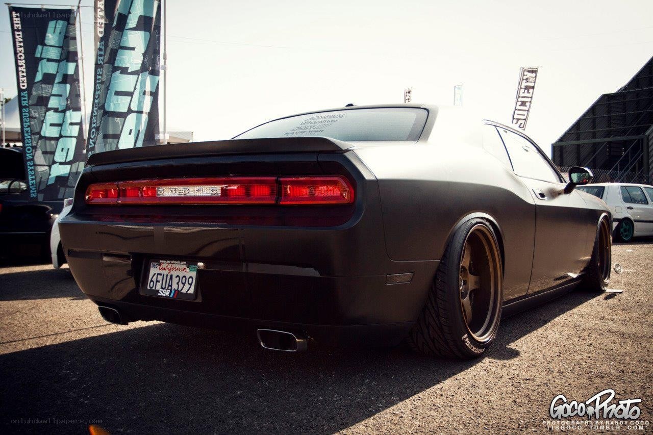 Matte black Dodge Challenger